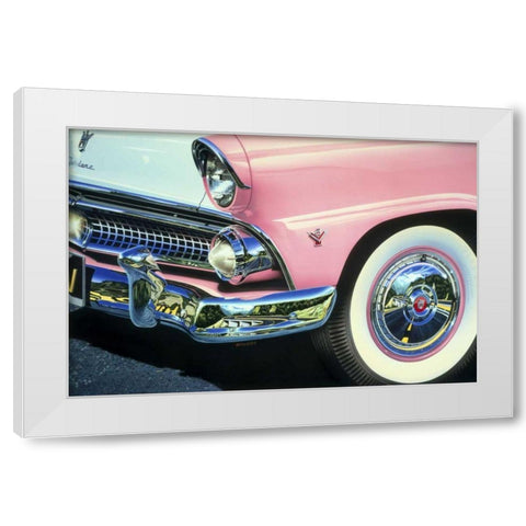 58 Ford Fairlaine White Modern Wood Framed Art Print by Reynolds, Graham