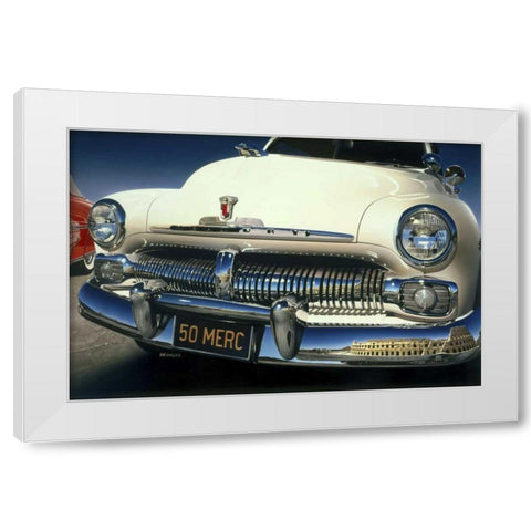 50 Ford Mercury White Modern Wood Framed Art Print by Reynolds, Graham