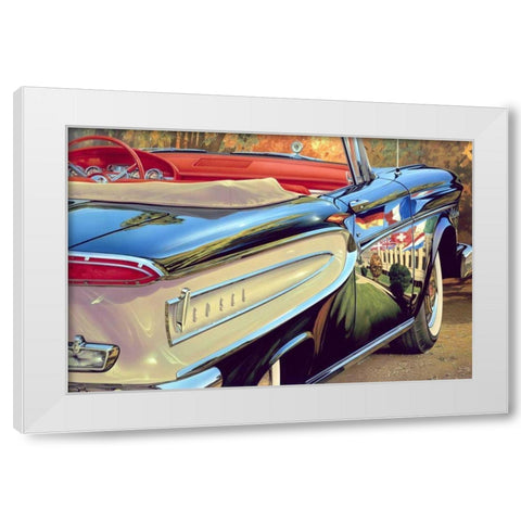 58 Ford Edsel White Modern Wood Framed Art Print by Reynolds, Graham