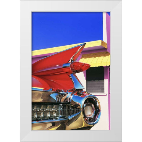 59 Cadillac El Dorado White Modern Wood Framed Art Print by Reynolds, Graham