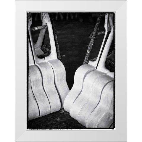 Guitar Factory VI White Modern Wood Framed Art Print by Ling, Tang