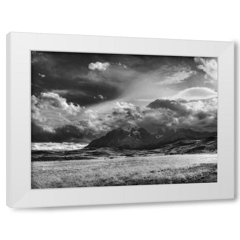 Mountain Peak White Modern Wood Framed Art Print by Nalbandian, Nish