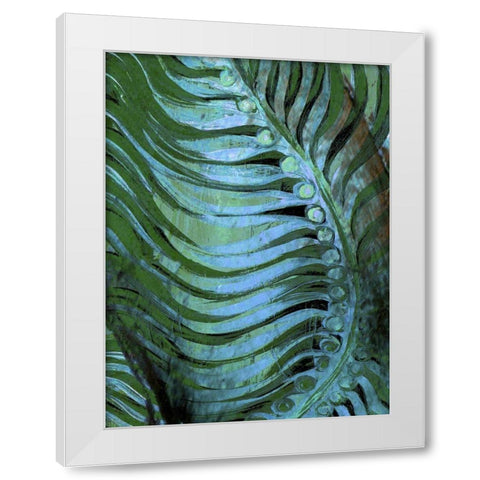 Emerald Feathering II White Modern Wood Framed Art Print by Harrington, Danielle