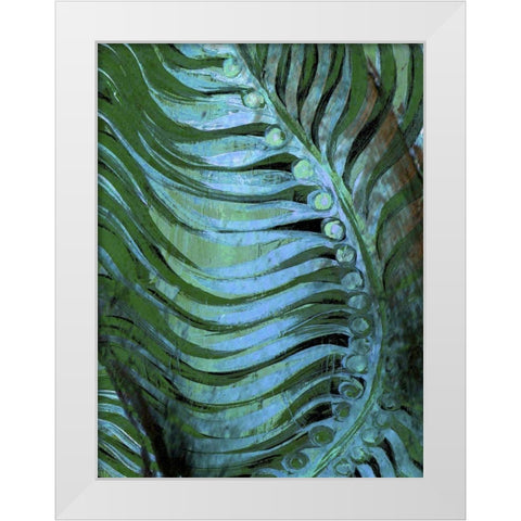 Emerald Feathering II White Modern Wood Framed Art Print by Harrington, Danielle