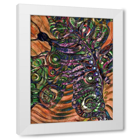 Flings I White Modern Wood Framed Art Print by Harrington, Danielle