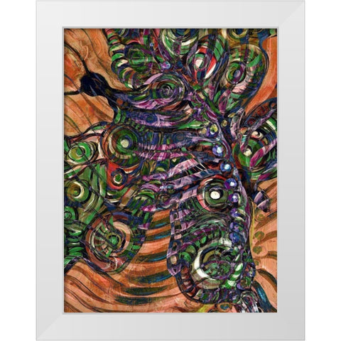 Flings I White Modern Wood Framed Art Print by Harrington, Danielle