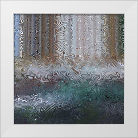 Waterfall II White Modern Wood Framed Art Print by Harrington, Danielle