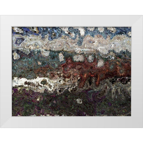 Dimension II White Modern Wood Framed Art Print by Harrington, Danielle