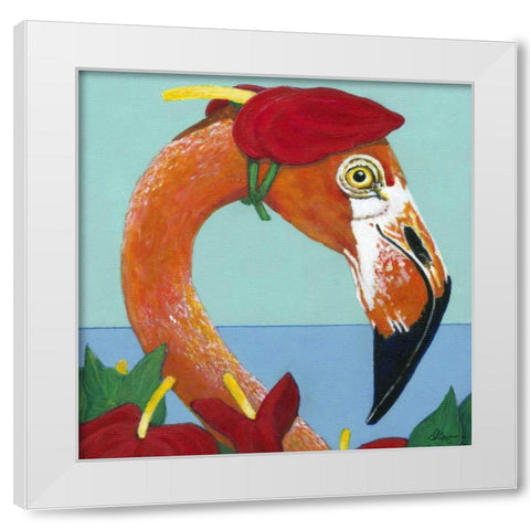 You Silly Bird - Norma White Modern Wood Framed Art Print by Roll, Dlynn