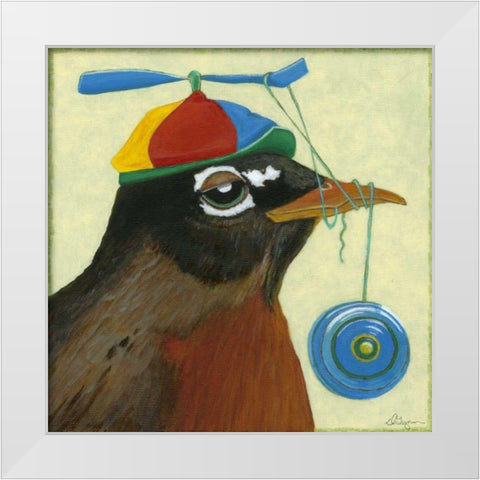 You Silly Bird - Chandler White Modern Wood Framed Art Print by Roll, Dlynn