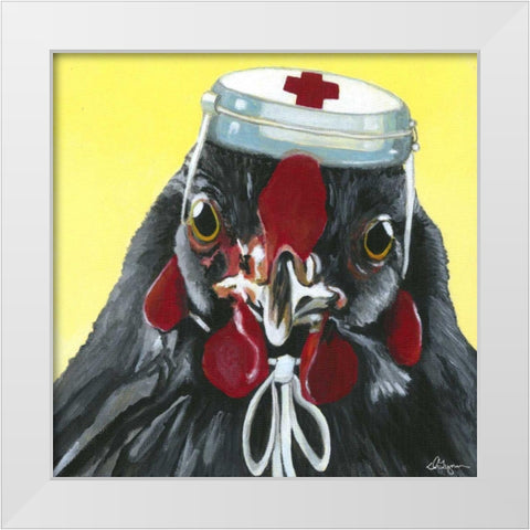 You Silly Bird - Manara White Modern Wood Framed Art Print by Roll, Dlynn