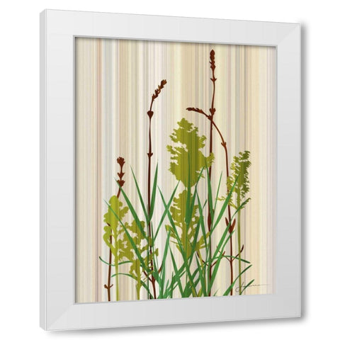 Strip Garden II White Modern Wood Framed Art Print by Burghardt, James