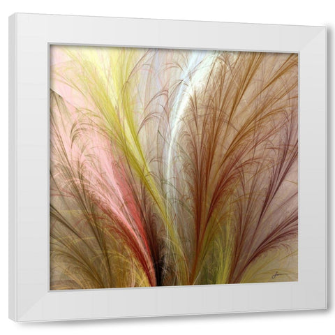 Fountain Grass II White Modern Wood Framed Art Print by Burghardt, James