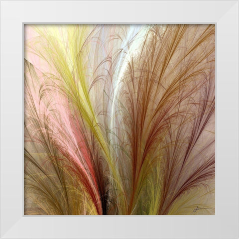 Fountain Grass II White Modern Wood Framed Art Print by Burghardt, James