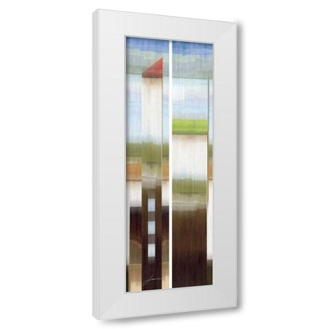 2-Up Eastside III White Modern Wood Framed Art Print by Burghardt, James