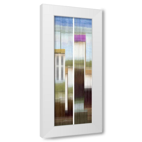 2-Up Eastside IV White Modern Wood Framed Art Print by Burghardt, James