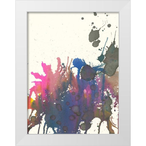 Exuberant Splotch White Modern Wood Framed Art Print by Fuchs, Jodi