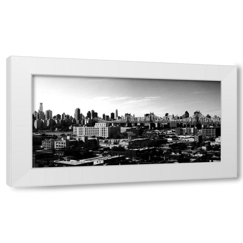 Panorama of NYC II White Modern Wood Framed Art Print by Pica, Jeff