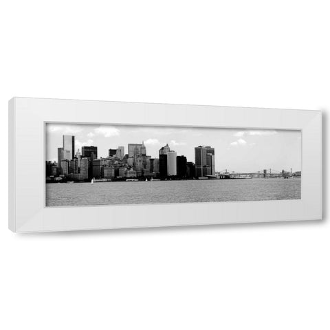 Panorama of NYC IV White Modern Wood Framed Art Print by Pica, Jeff