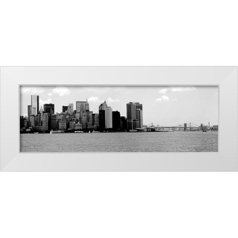 Panorama of NYC IV White Modern Wood Framed Art Print by Pica, Jeff