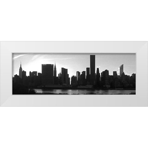 Panorama of NYC VI White Modern Wood Framed Art Print by Pica, Jeff