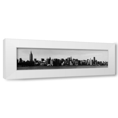 Panorama of NYC VIII White Modern Wood Framed Art Print by Pica, Jeff