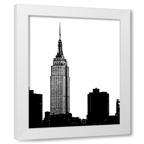 NYC Skyline I White Modern Wood Framed Art Print by Pica, Jeff