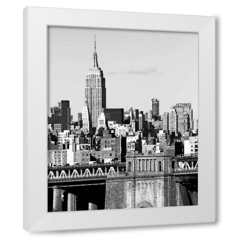 NYC Skyline II White Modern Wood Framed Art Print by Pica, Jeff