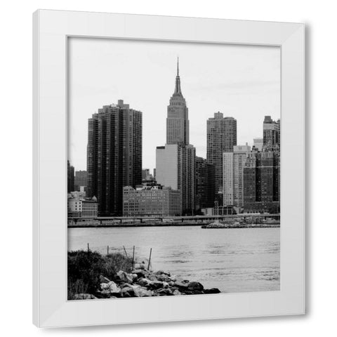 NYC Skyline III White Modern Wood Framed Art Print by Pica, Jeff