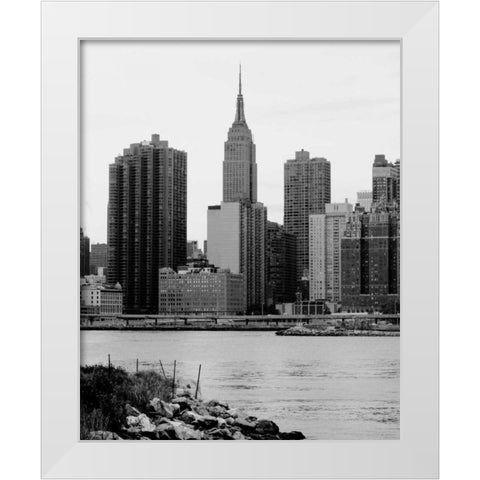 NYC Skyline III White Modern Wood Framed Art Print by Pica, Jeff