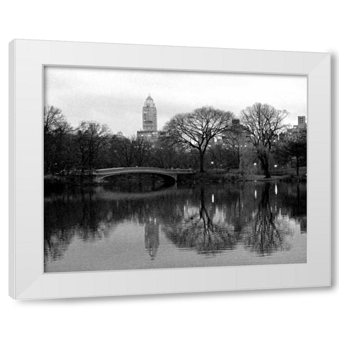 NYC Skyline V White Modern Wood Framed Art Print by Pica, Jeff