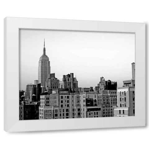 NYC Skyline VI White Modern Wood Framed Art Print by Pica, Jeff
