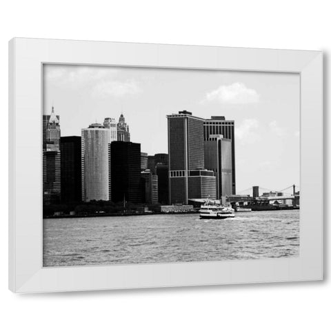 NYC Skyline VII White Modern Wood Framed Art Print by Pica, Jeff