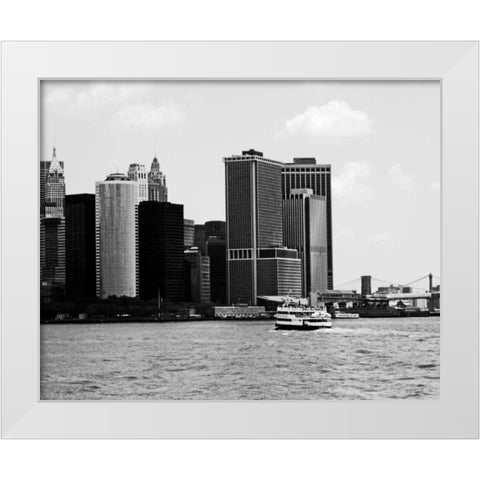 NYC Skyline VII White Modern Wood Framed Art Print by Pica, Jeff