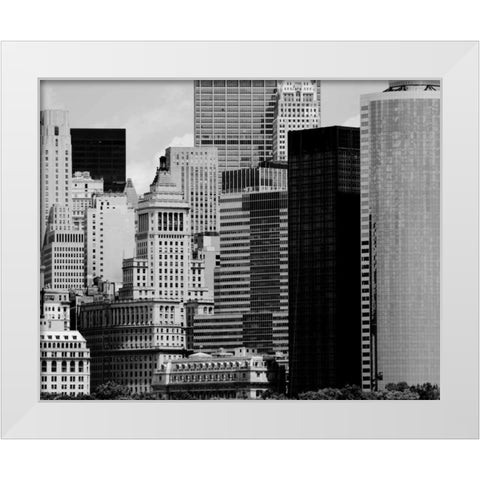 NYC Skyline VIII White Modern Wood Framed Art Print by Pica, Jeff