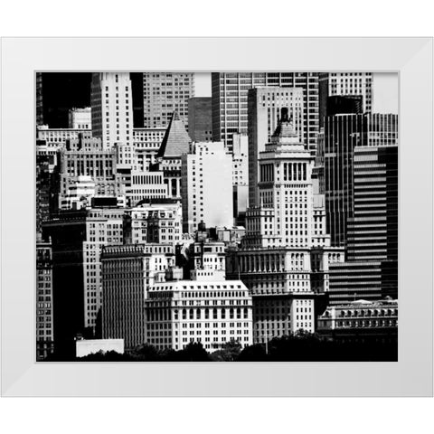 NYC Skyline IX White Modern Wood Framed Art Print by Pica, Jeff