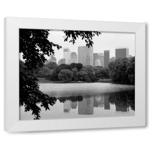 NYC Skyline X White Modern Wood Framed Art Print by Pica, Jeff