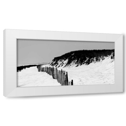 Shore Panorama I White Modern Wood Framed Art Print by Pica, Jeff
