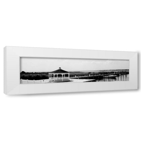 Shore Panorama V White Modern Wood Framed Art Print by Pica, Jeff