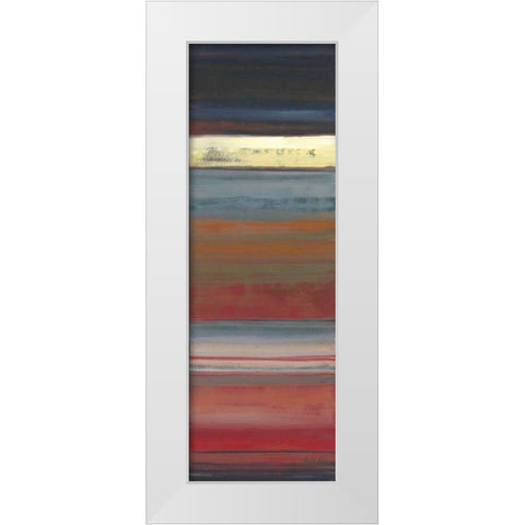 Evening Rays White Modern Wood Framed Art Print by Joy, Julie