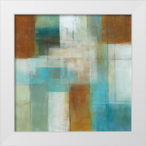 Lake Blue Essence I White Modern Wood Framed Art Print by Green-Aldridge, W.