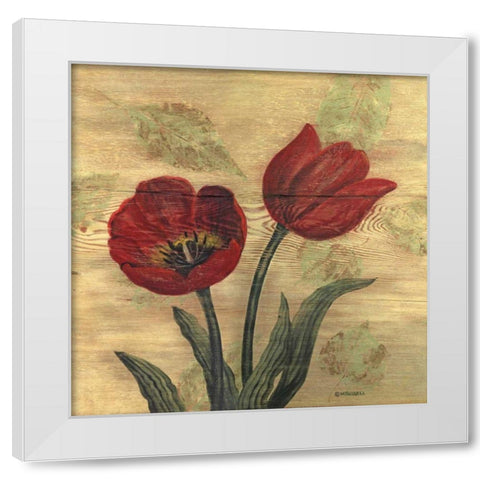 Tulip on Wood White Modern Wood Framed Art Print by Russell, Wendy