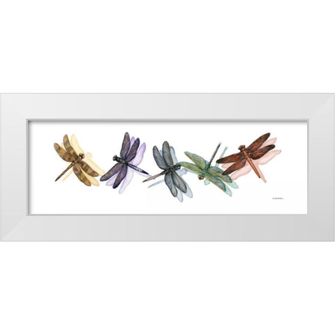 Wings of Splendor II White Modern Wood Framed Art Print by Russell, Wendy