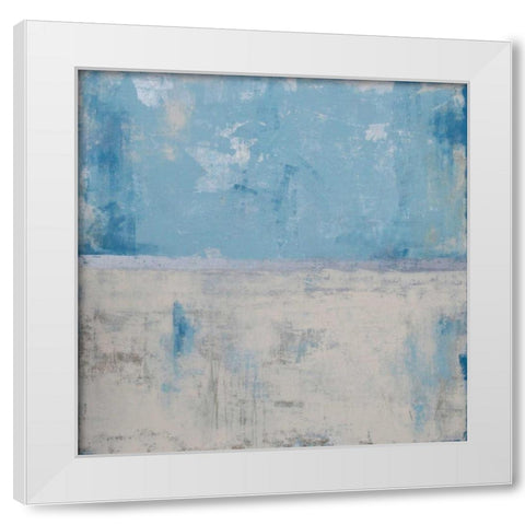 Silver Aura White Modern Wood Framed Art Print by Ashley, Erin