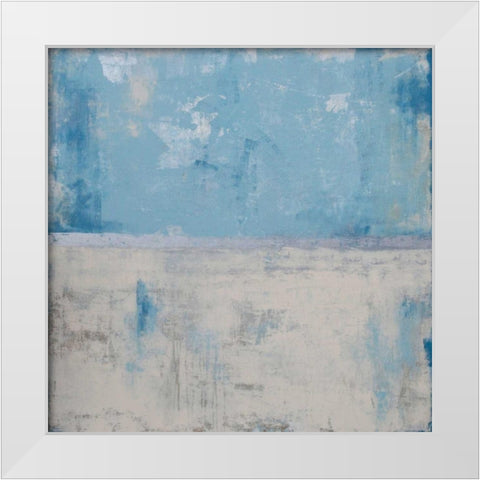 Silver Aura White Modern Wood Framed Art Print by Ashley, Erin