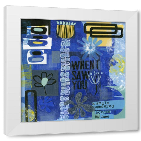 When I Saw You VI White Modern Wood Framed Art Print by Velasquez, Deborah