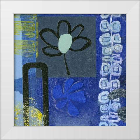 Smile III White Modern Wood Framed Art Print by Velasquez, Deborah