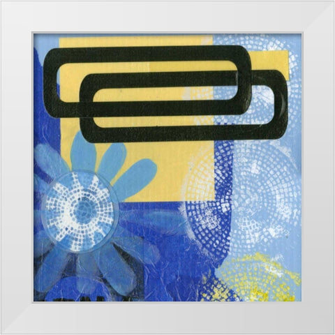 Smile IV White Modern Wood Framed Art Print by Velasquez, Deborah