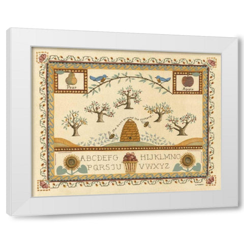 Garden Sampler II White Modern Wood Framed Art Print by Wendy Russell