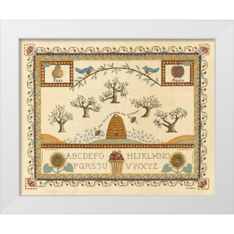 Garden Sampler II White Modern Wood Framed Art Print by Wendy Russell